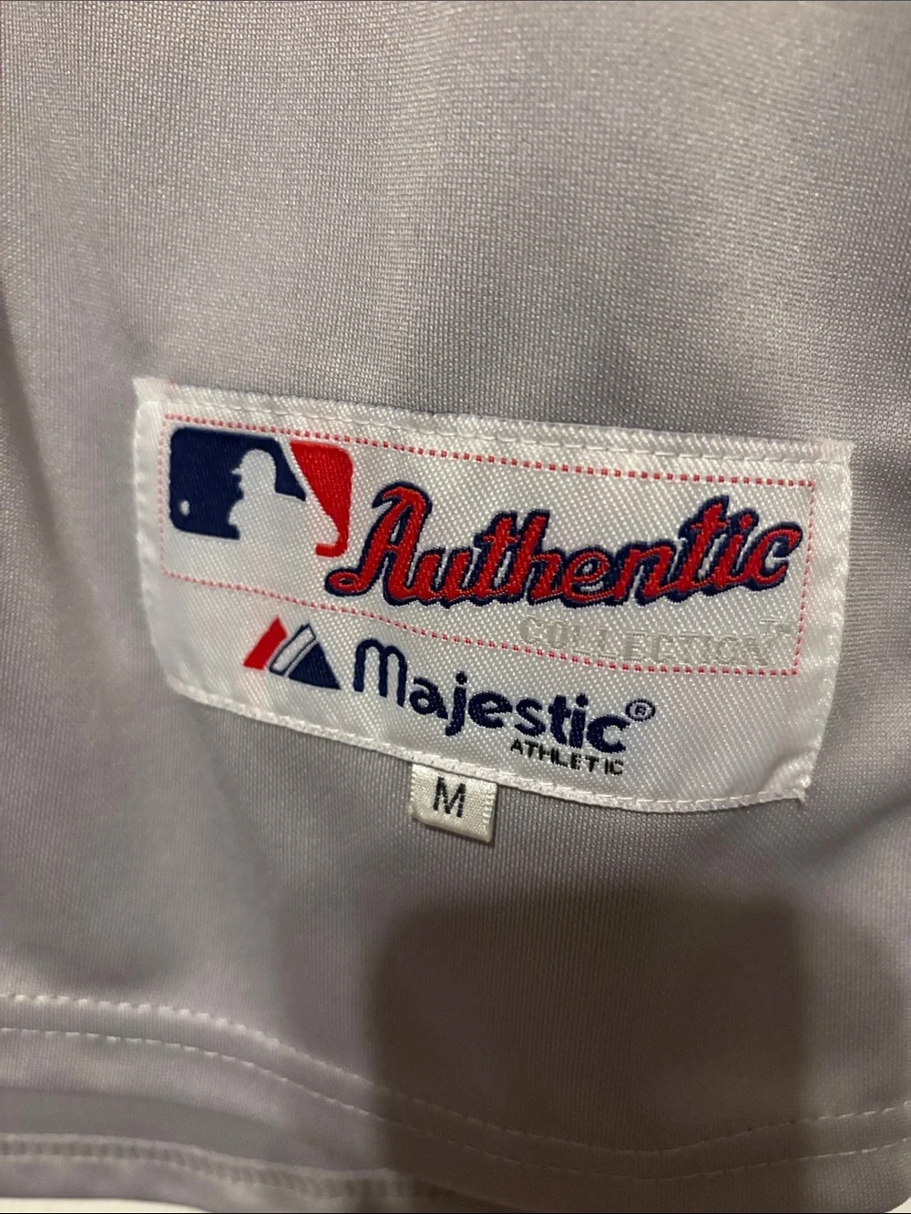 Majestic Grey New York Kids Baseball Jersey with Navy Accents